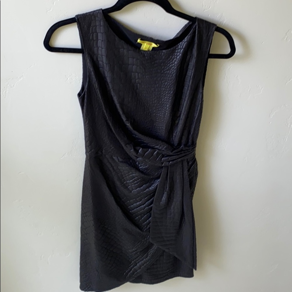 Catherine Malandrino Faux stretch leather dress